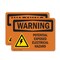 Signmission Potential Exposed Electrical Hazard With Symbol OSHA Warning Sign, Vinyl Decal, 5in x 3.5in, 2PK OS-2PACK-WS-D-35-L-12337 - alternate 1